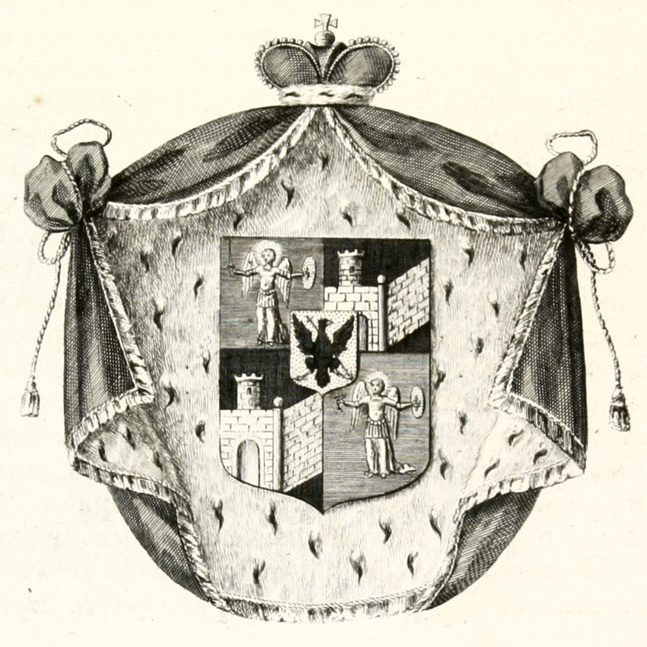 Герб князей Щербатовых из опубликованной X-й части «Общего гербовника дворянских родов Всероссийской империи»
